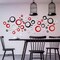 Outus 72 Pieces Wall Stickers Acrylic Circle Mirror Removable Round Dots Mirror Wall Decoration Wall Decals Murals for Home Living Room Bedroom Decor(Silver, Red, Black)